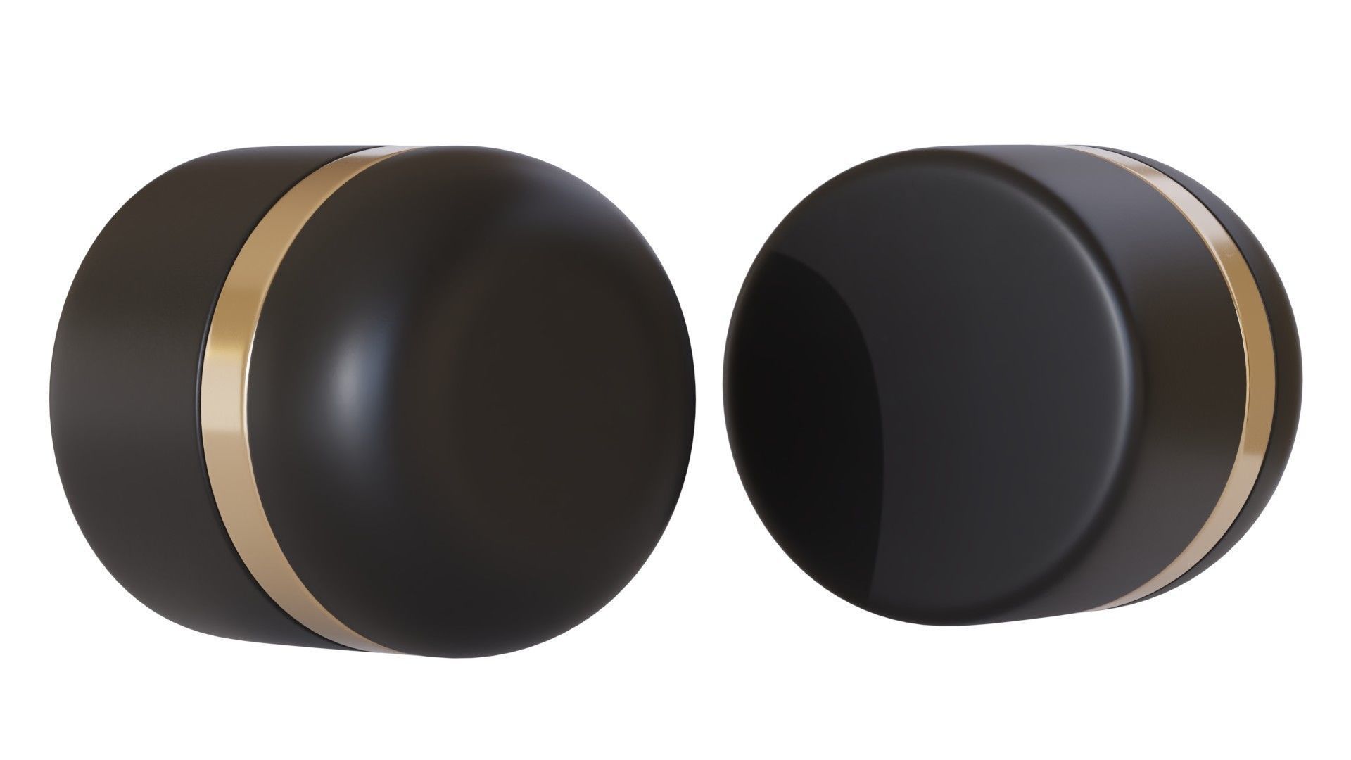 Black Cosmetic Jar 01 3D model_3