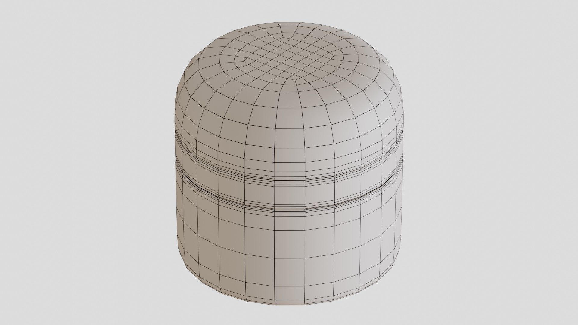 Black Cosmetic Jar 01 3D model_5