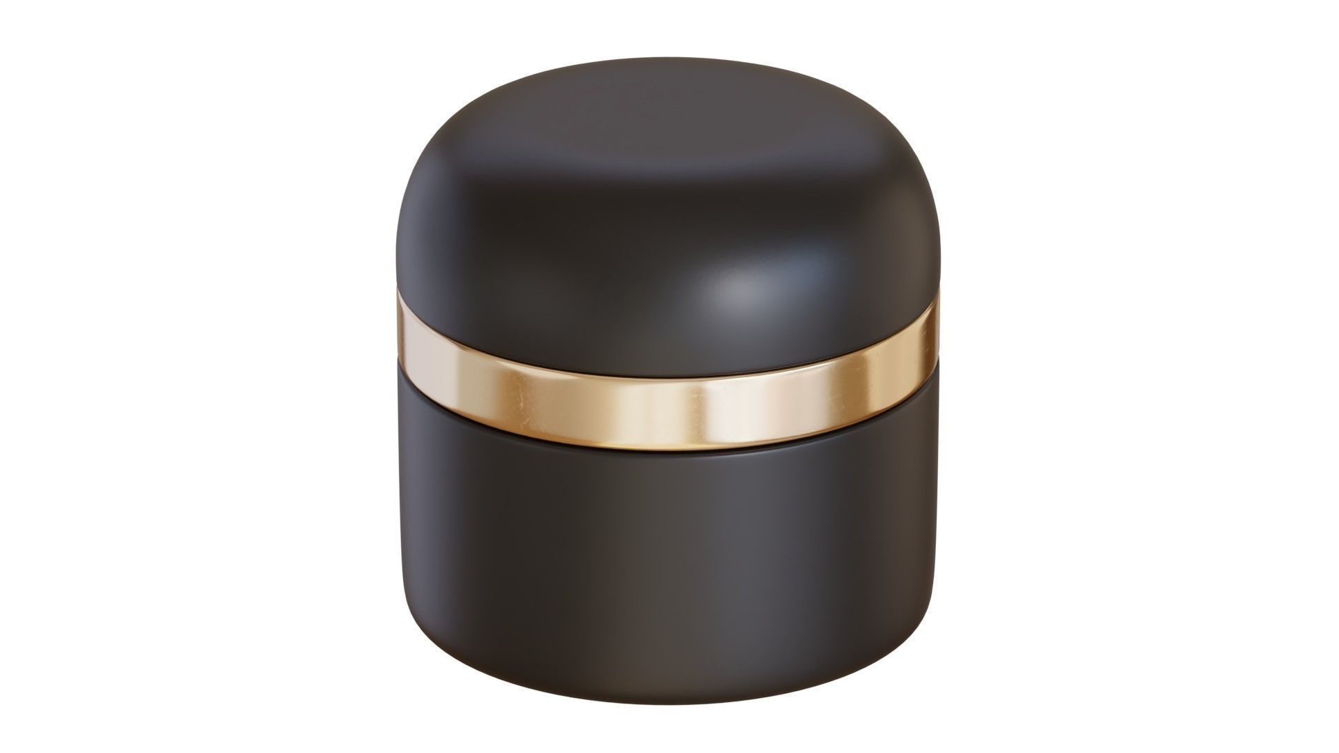 Black Cosmetic Jar 01 3D model_1