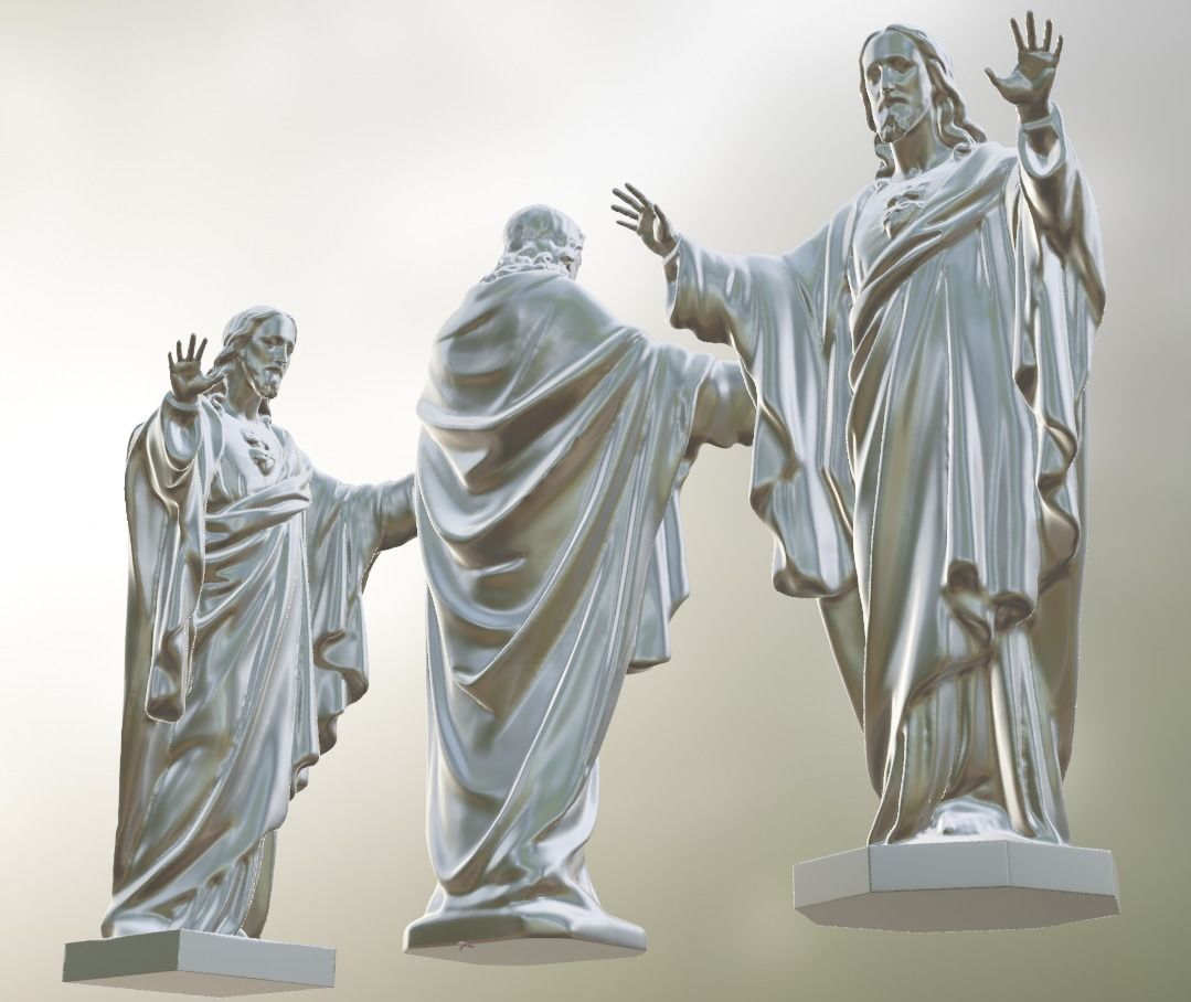 Jesus statue for 3D print 3D print model_18