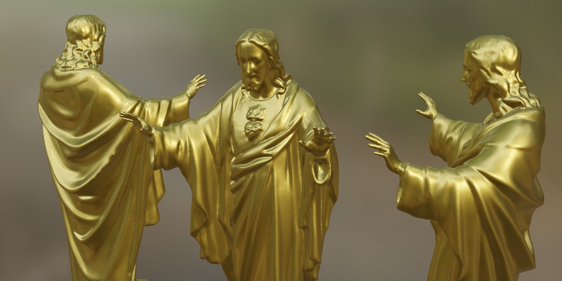 Jesus statue for 3D print 3D print model_3