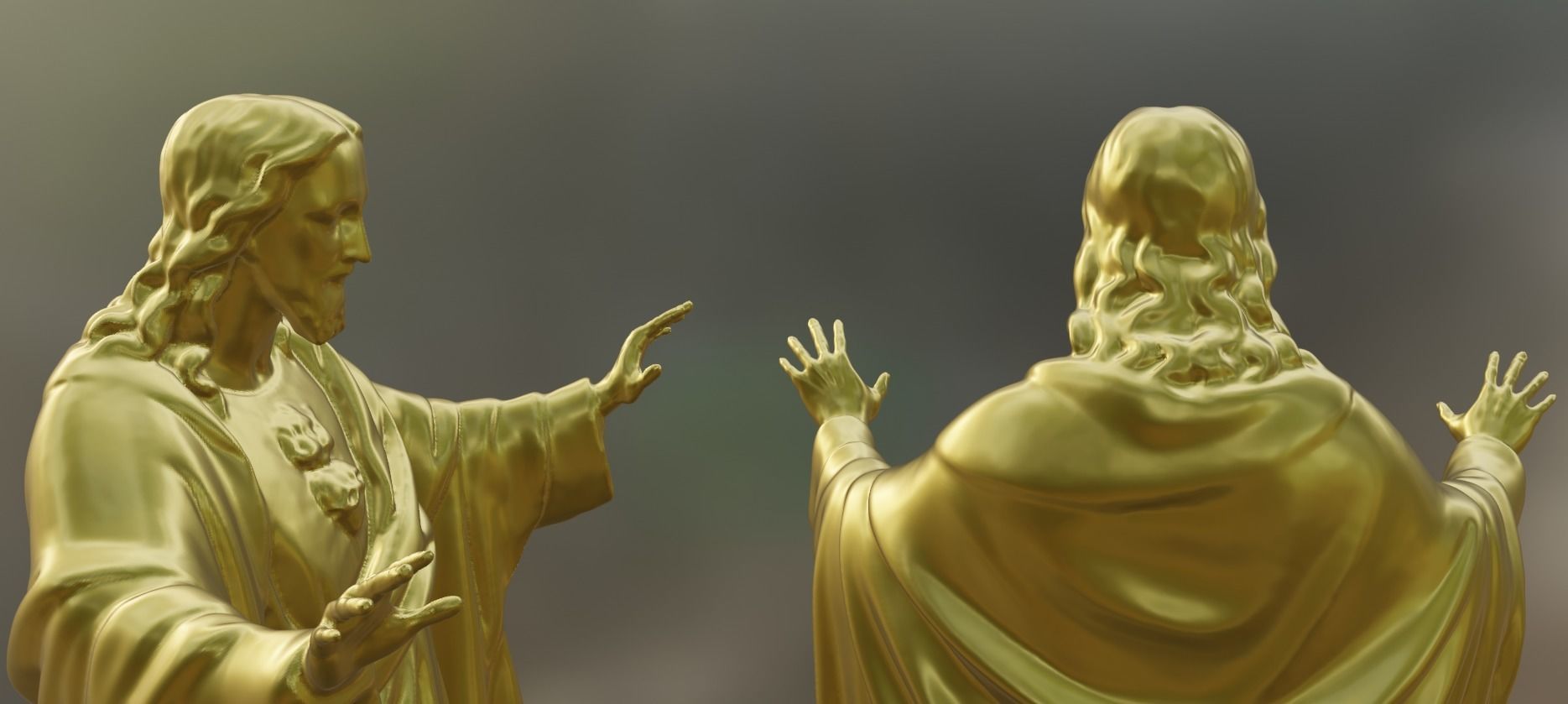 Jesus statue for 3D print 3D print model_14