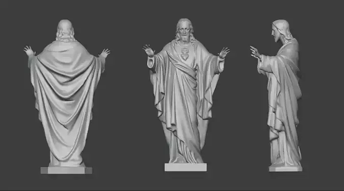 Jesus statue for 3D print 3D print model