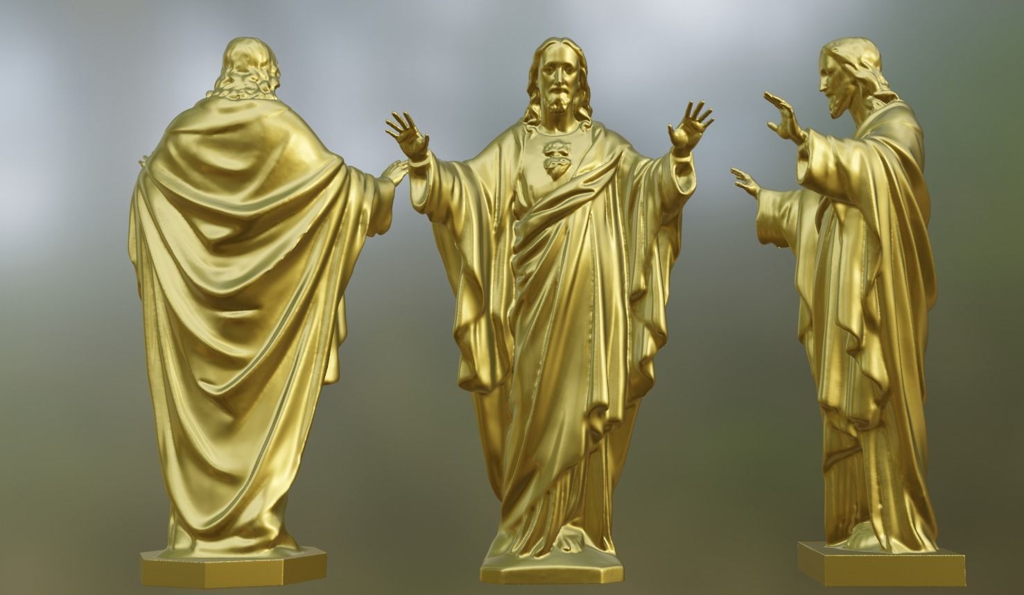 Jesus statue for 3D print 3D print model_5