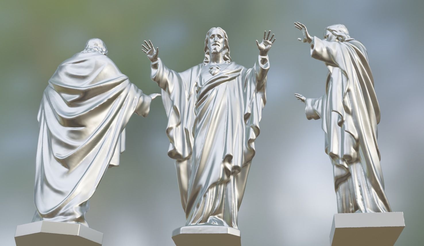 Jesus statue for 3D print 3D print model_17