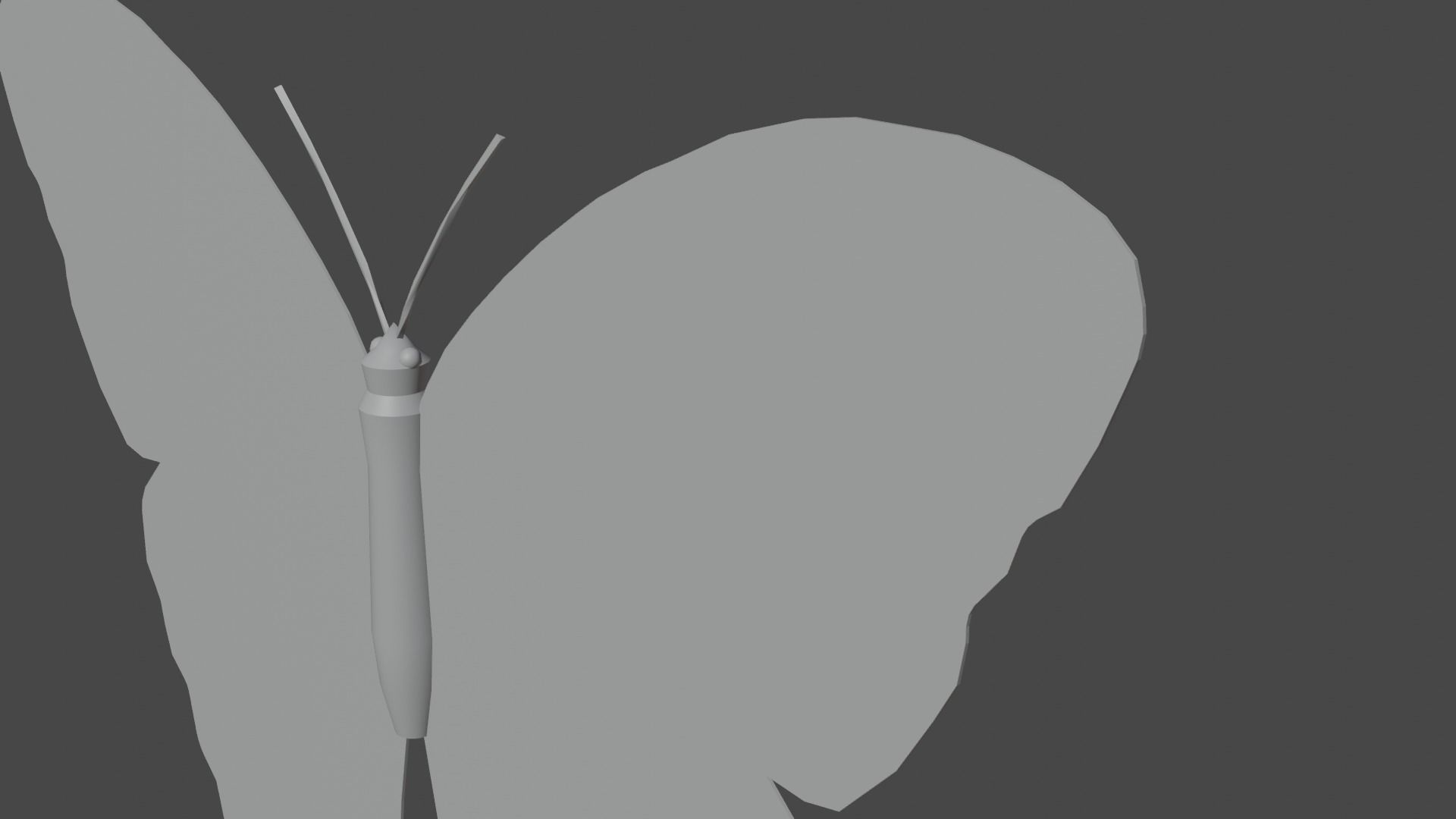 Blue Morpho Butterfly Low-poly 3D model_7