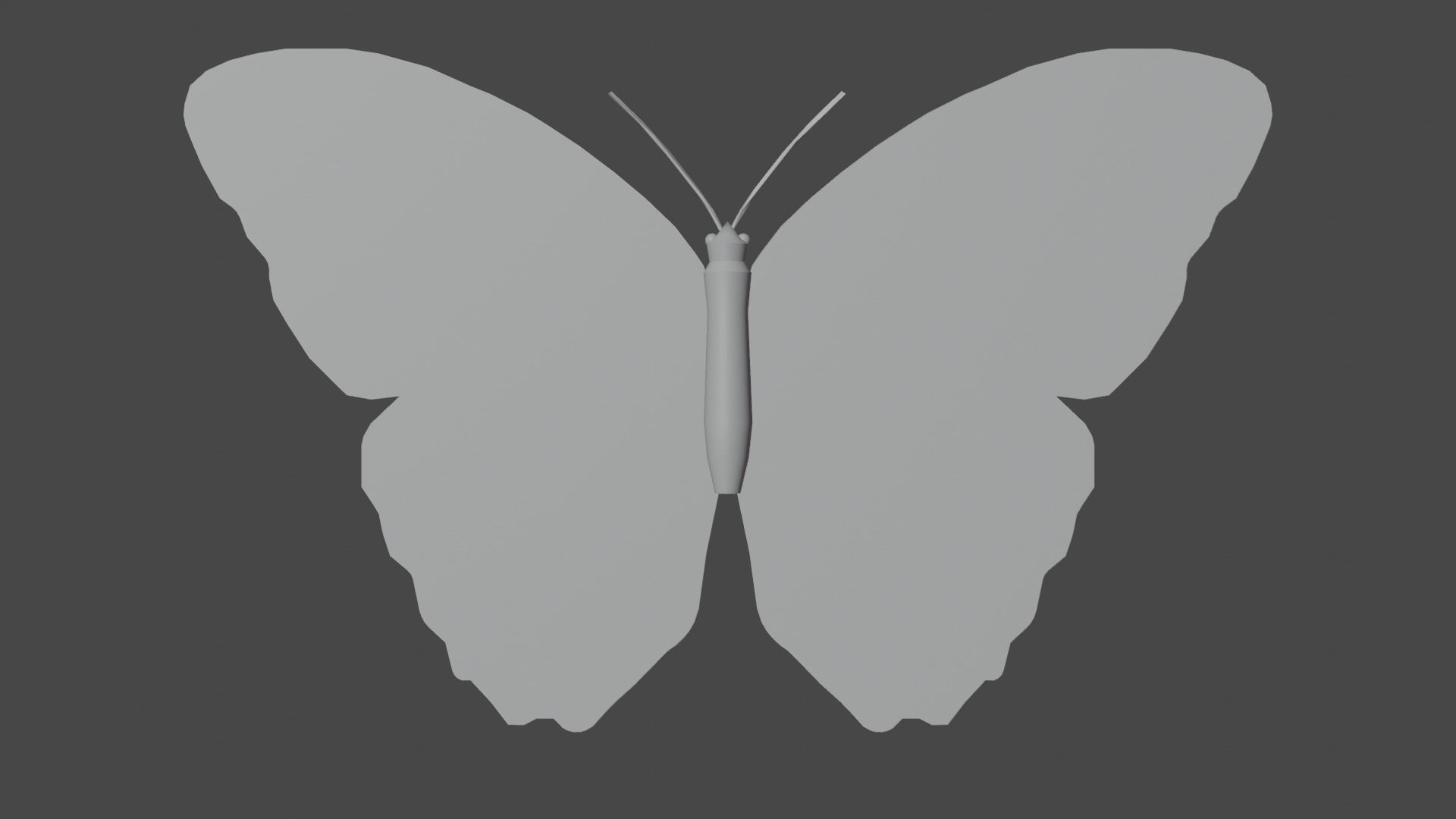 Blue Morpho Butterfly Low-poly 3D model_6