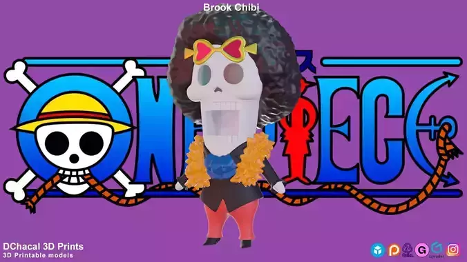 Brook Chibi - One Piece 3D print model