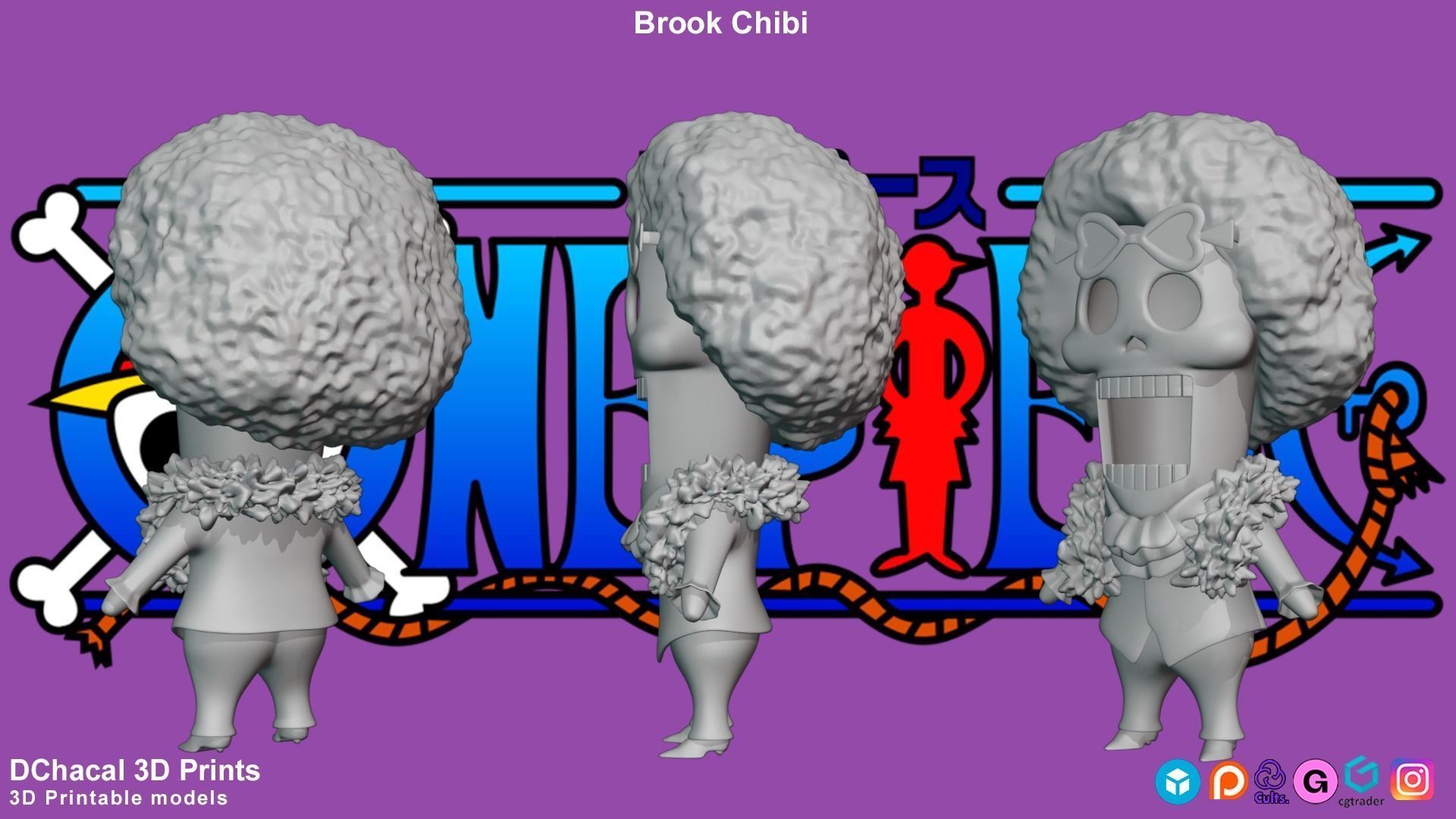 Brook Chibi - One Piece 3D print model_8