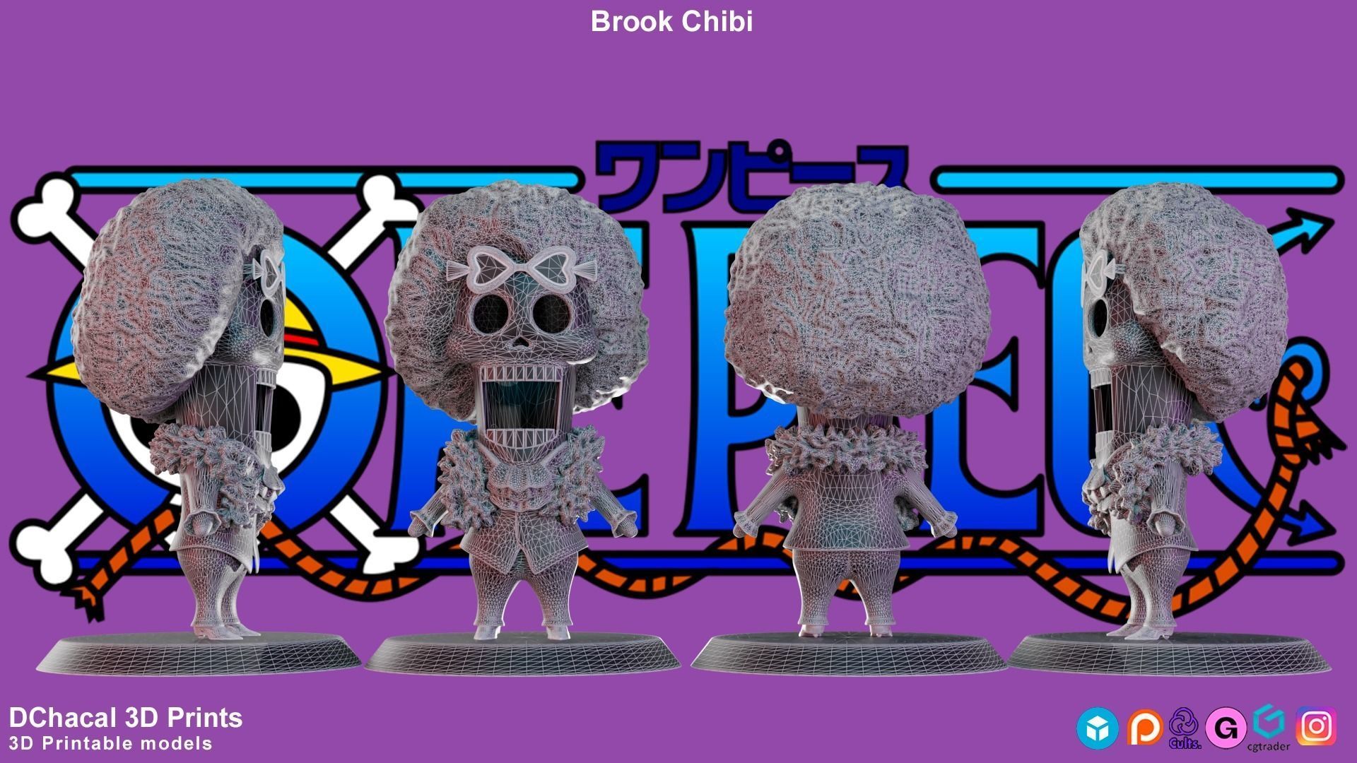 Brook Chibi - One Piece 3D print model_13