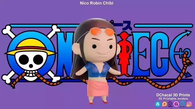 Nico Robin Chibi - One Piece 3D print model