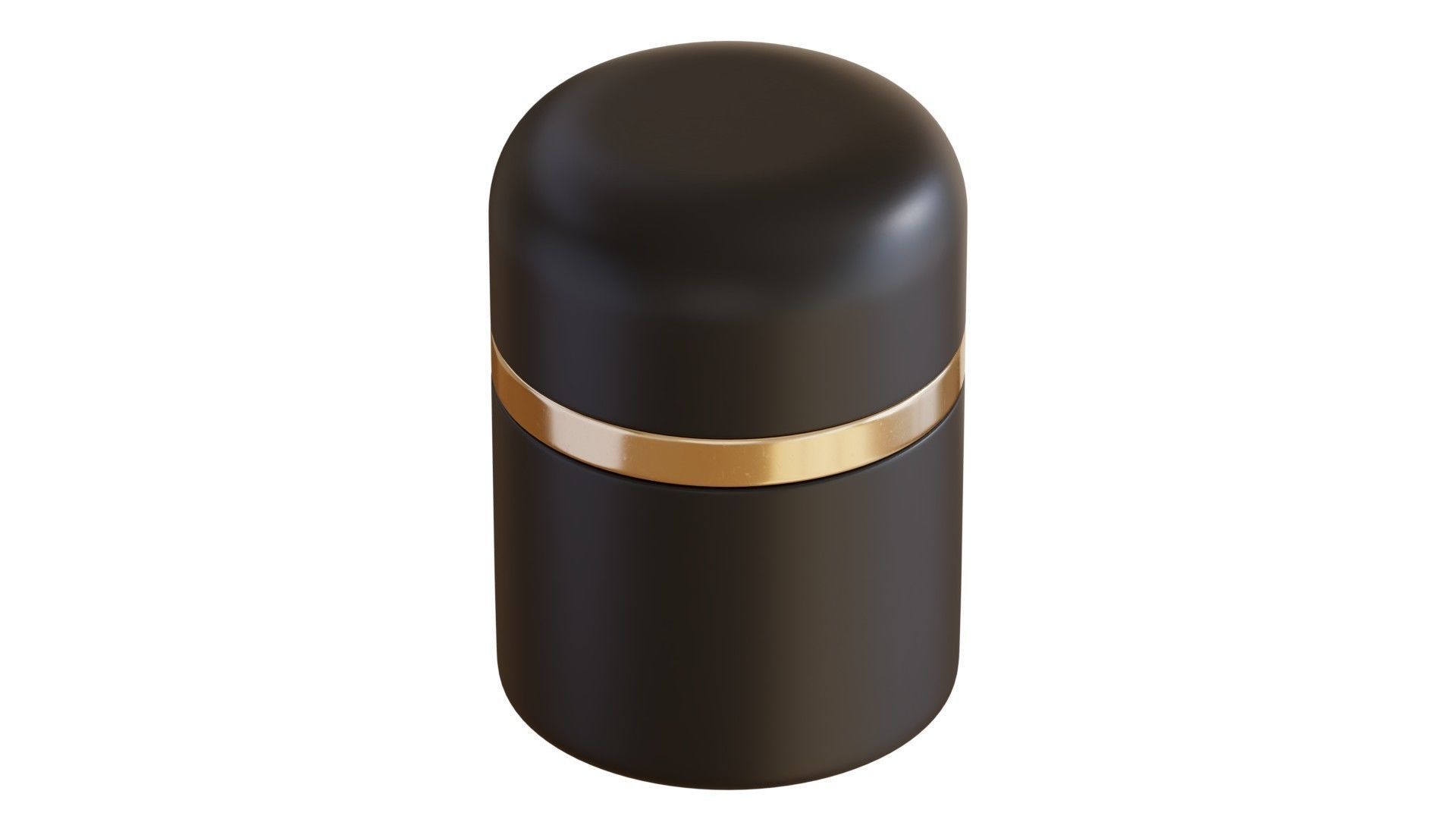 Black Cosmetic Jar 02 3D model_2