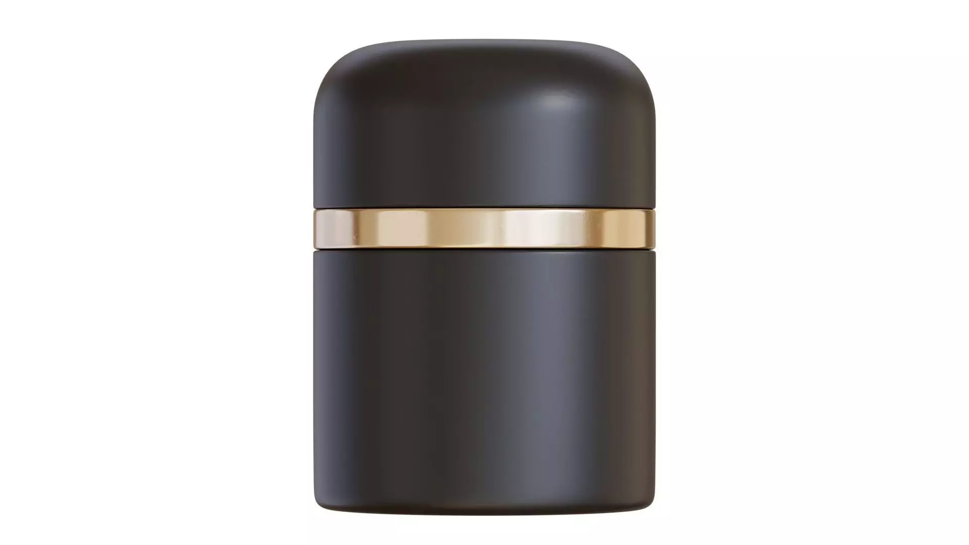 Black Cosmetic Jar 02 3D model_0