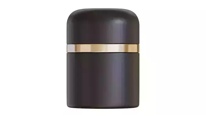 Black Cosmetic Jar 02 3D model