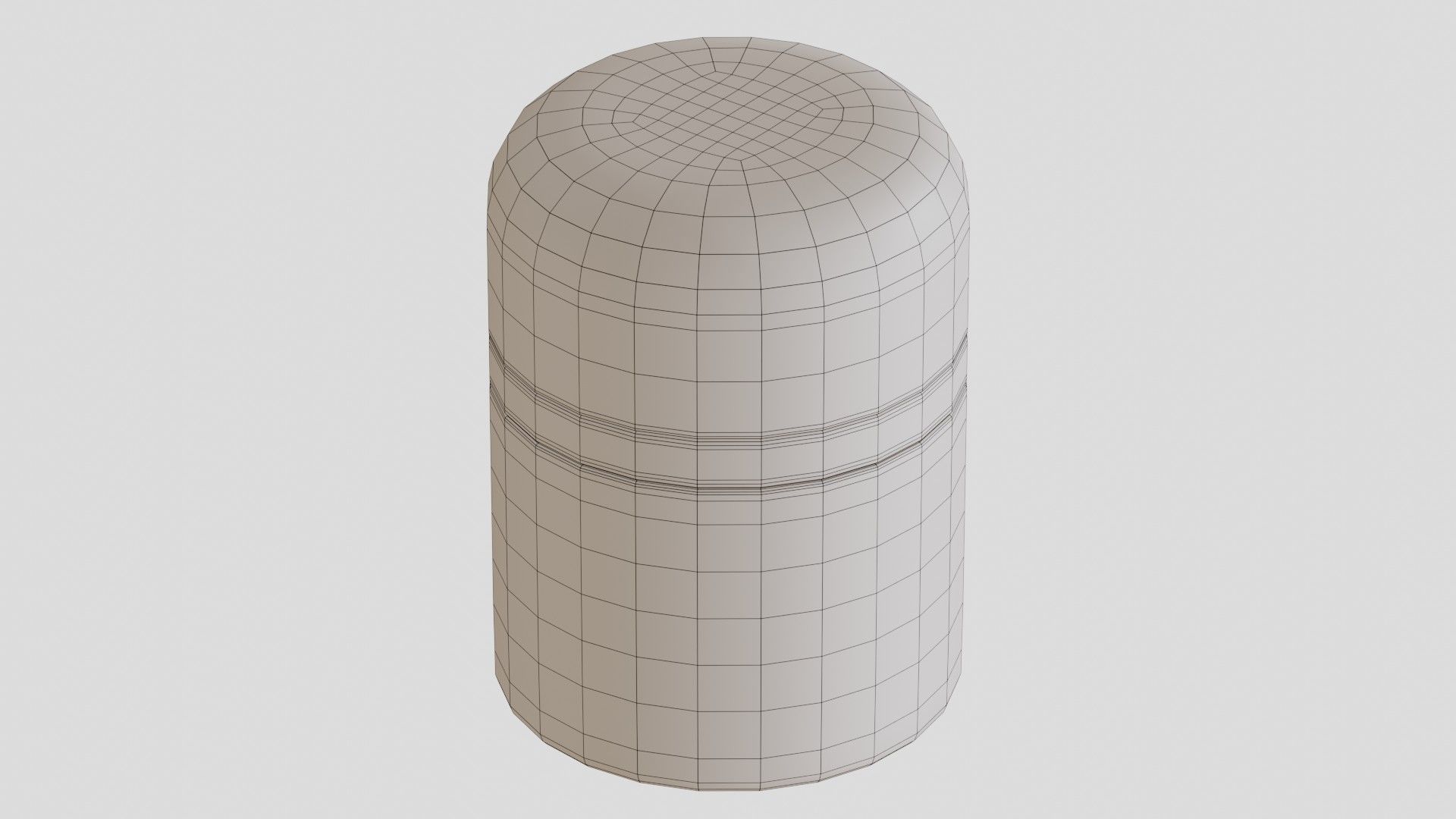 Black Cosmetic Jar 02 3D model_5