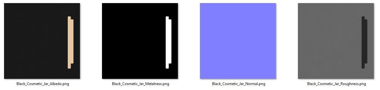 Black Cosmetic Jar 02 3D model_8