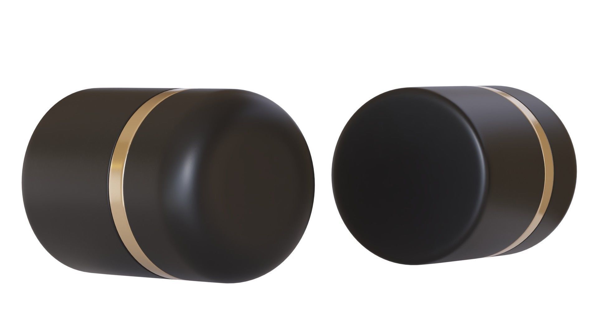 Black Cosmetic Jar 02 3D model_3