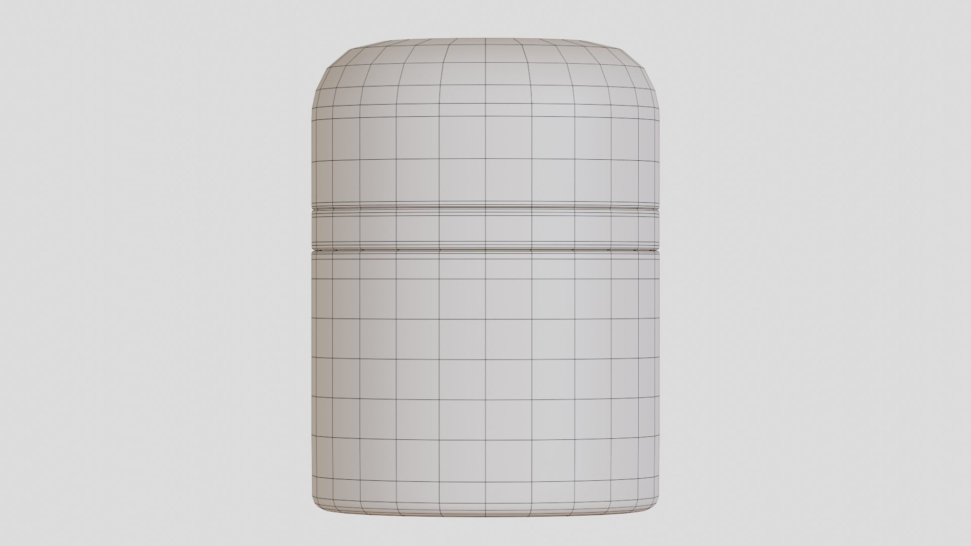 Black Cosmetic Jar 02 3D model_4