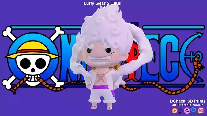 Luffy Gear 5 Chibi - One Piece 3D print model