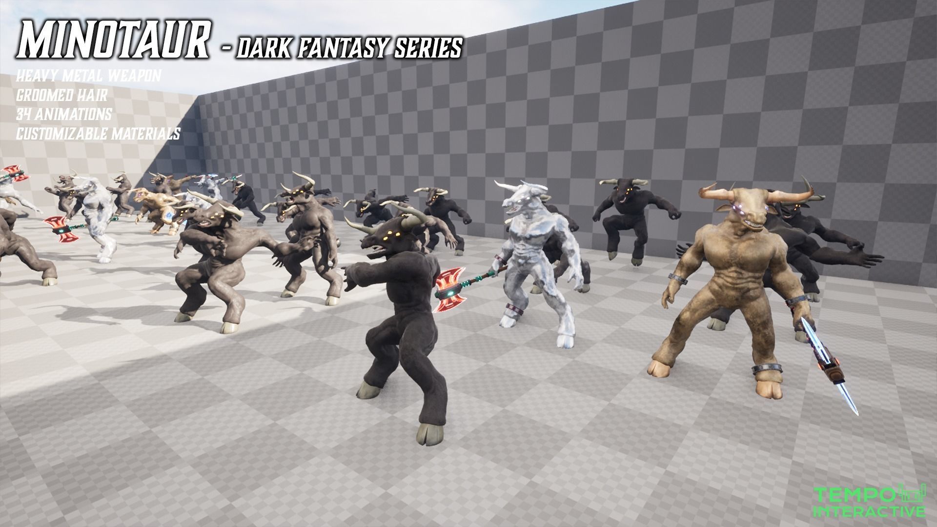 Minotaur - Dark Fantasy Series Low-poly 3D model_9