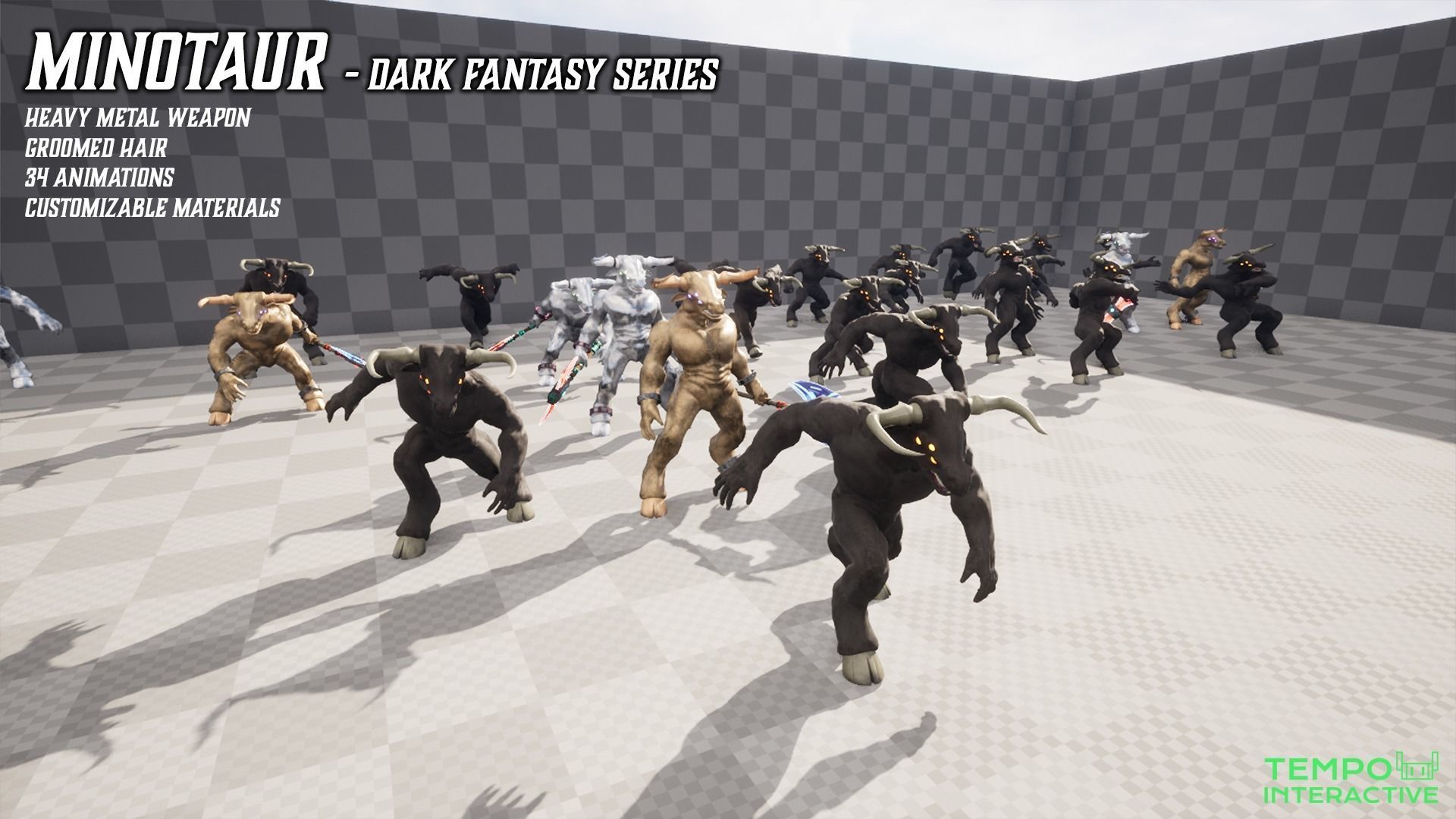 Minotaur - Dark Fantasy Series Low-poly 3D model_10