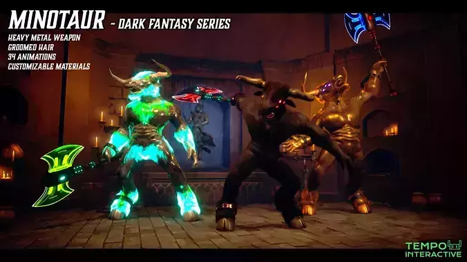 Minotaur - Dark Fantasy Series Low-poly 3D model