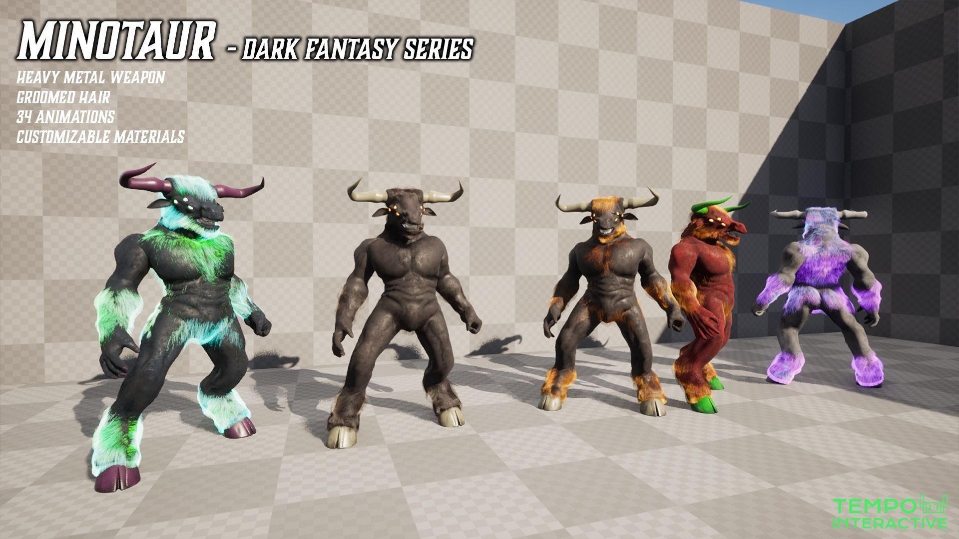 Minotaur - Dark Fantasy Series Low-poly 3D model_5