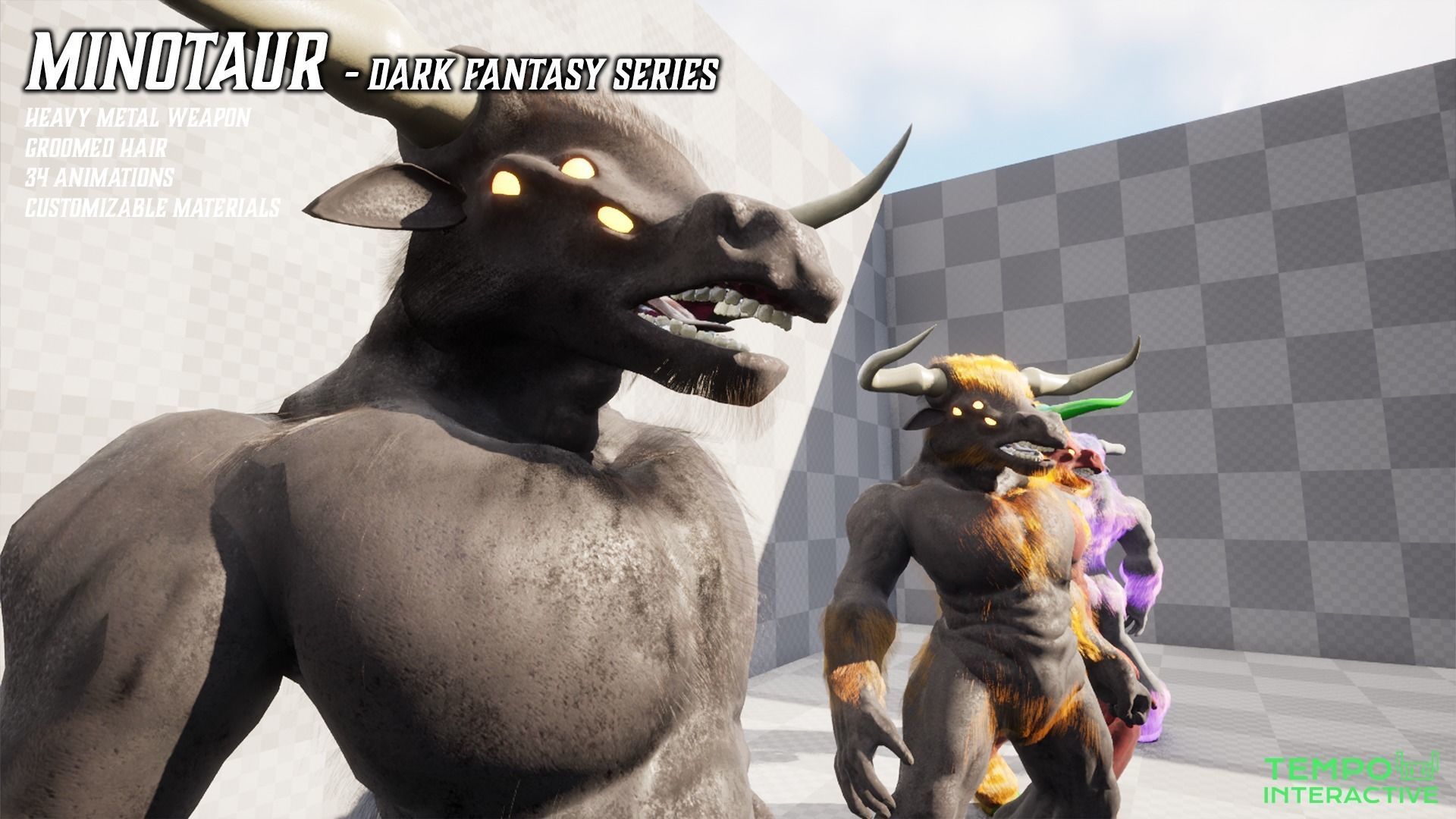 Minotaur - Dark Fantasy Series Low-poly 3D model_4