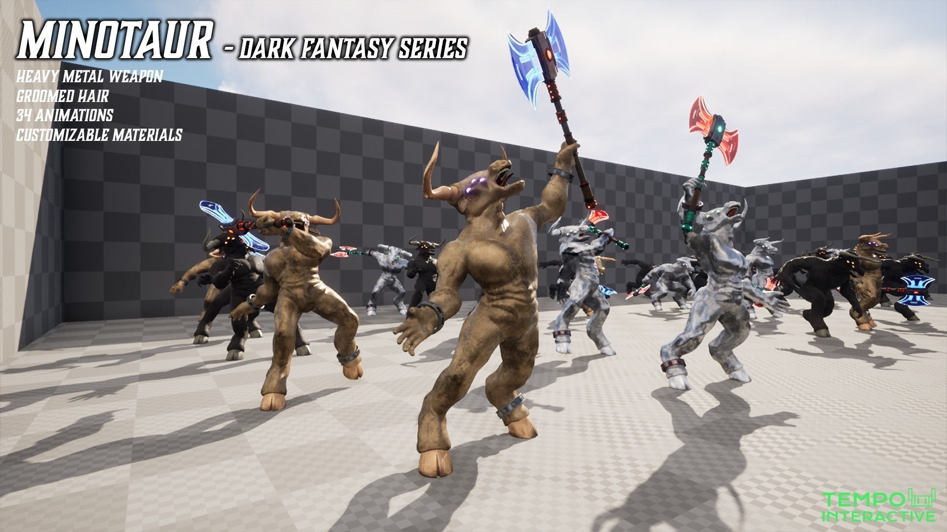 Minotaur - Dark Fantasy Series Low-poly 3D model_8