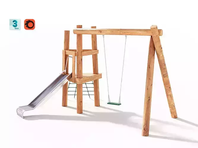 Wooden Outdoor Play Equipment - Playground - 008