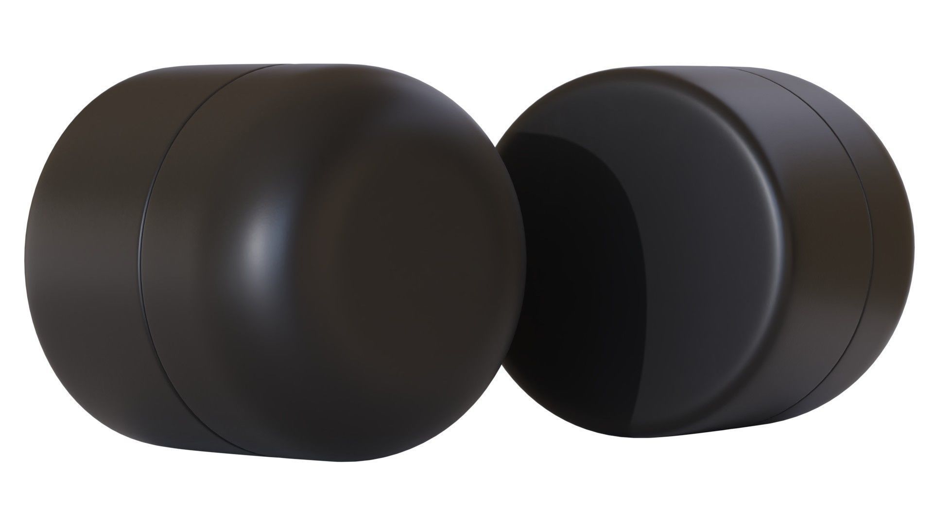 Black Cosmetic Jar 03 3D model_3