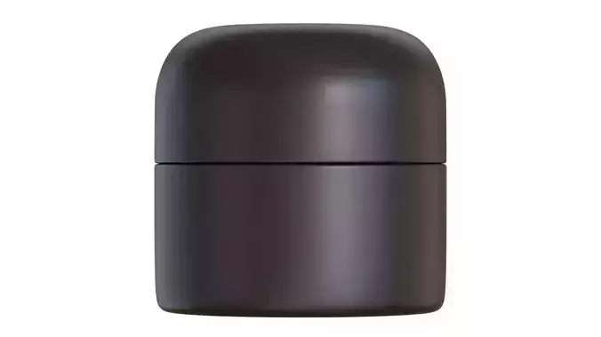 Black Cosmetic Jar 03 3D model