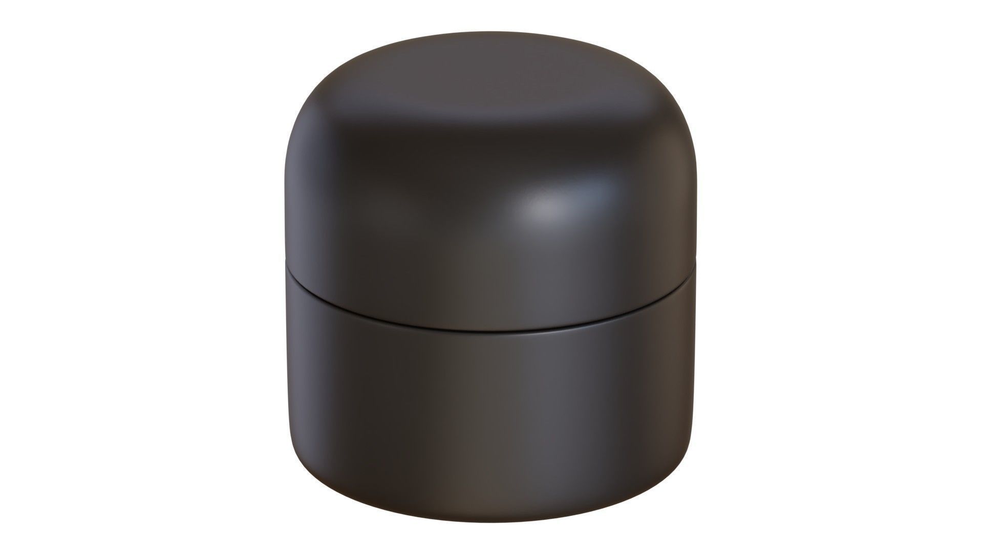 Black Cosmetic Jar 03 3D model_1