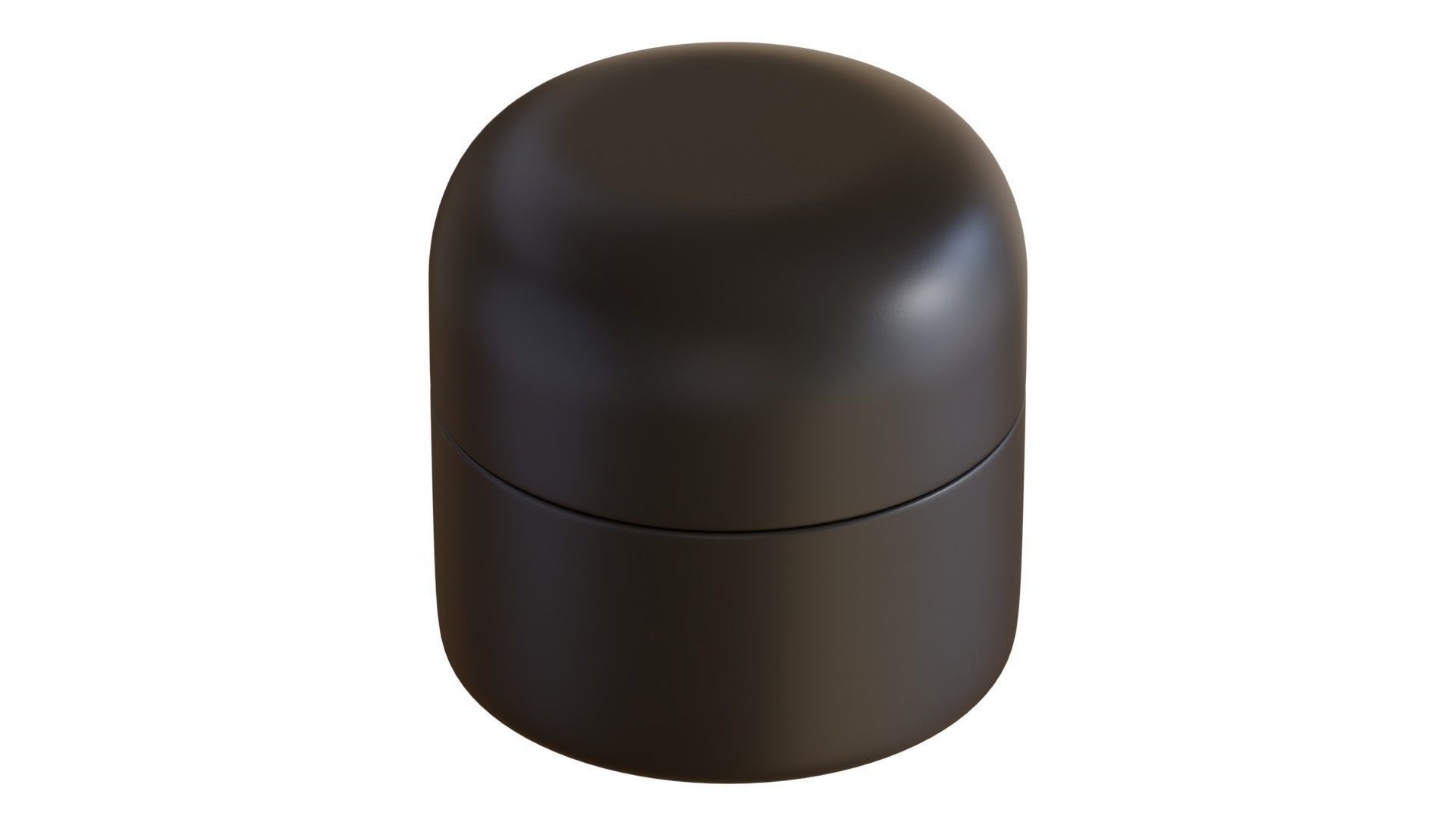 Black Cosmetic Jar 03 3D model_2