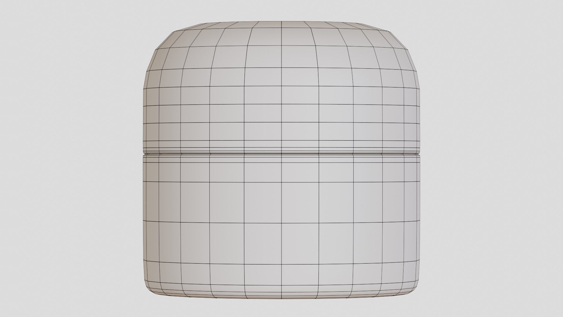 Black Cosmetic Jar 03 3D model_4