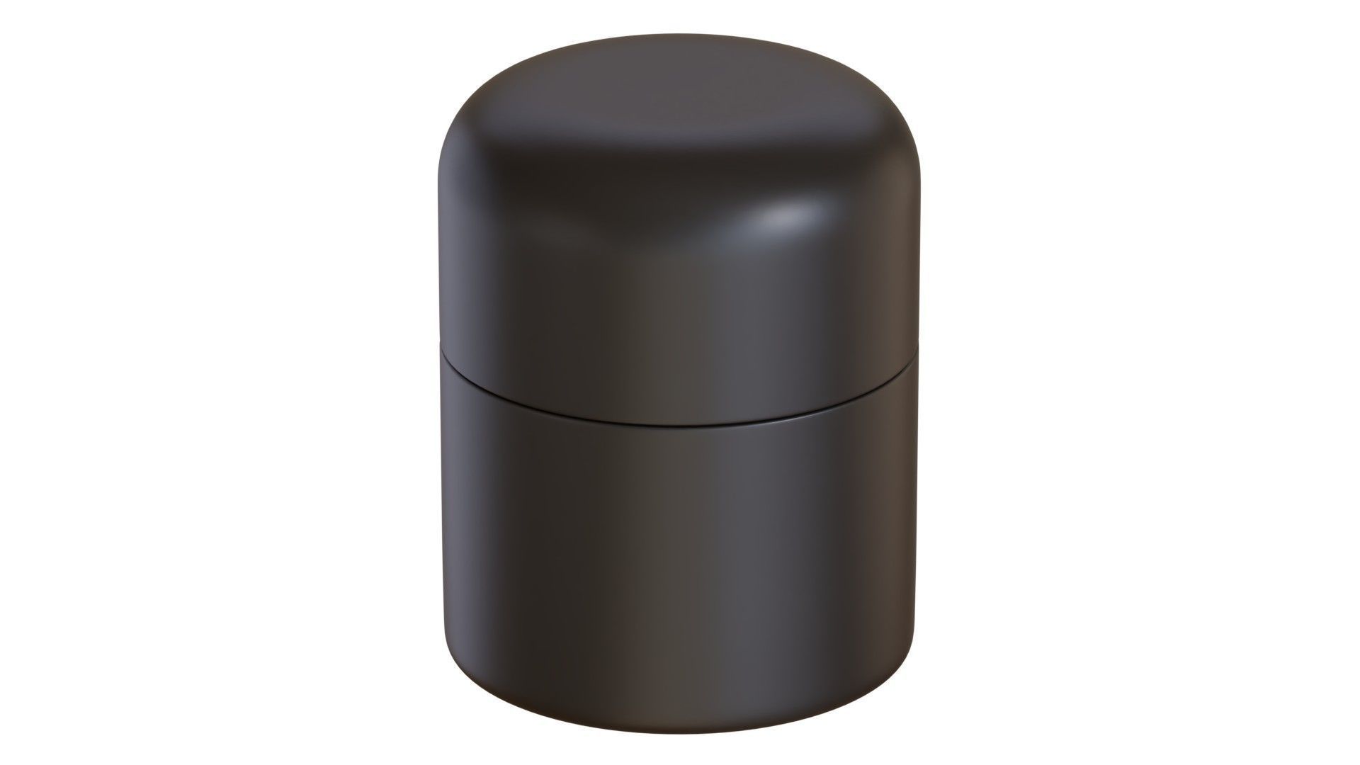 Black Cosmetic Jar 04 3D model_1