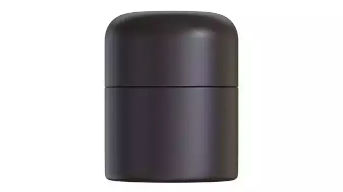 Black Cosmetic Jar 04 3D model