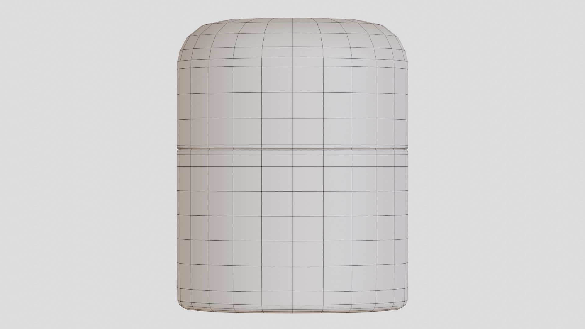 Black Cosmetic Jar 04 3D model_4