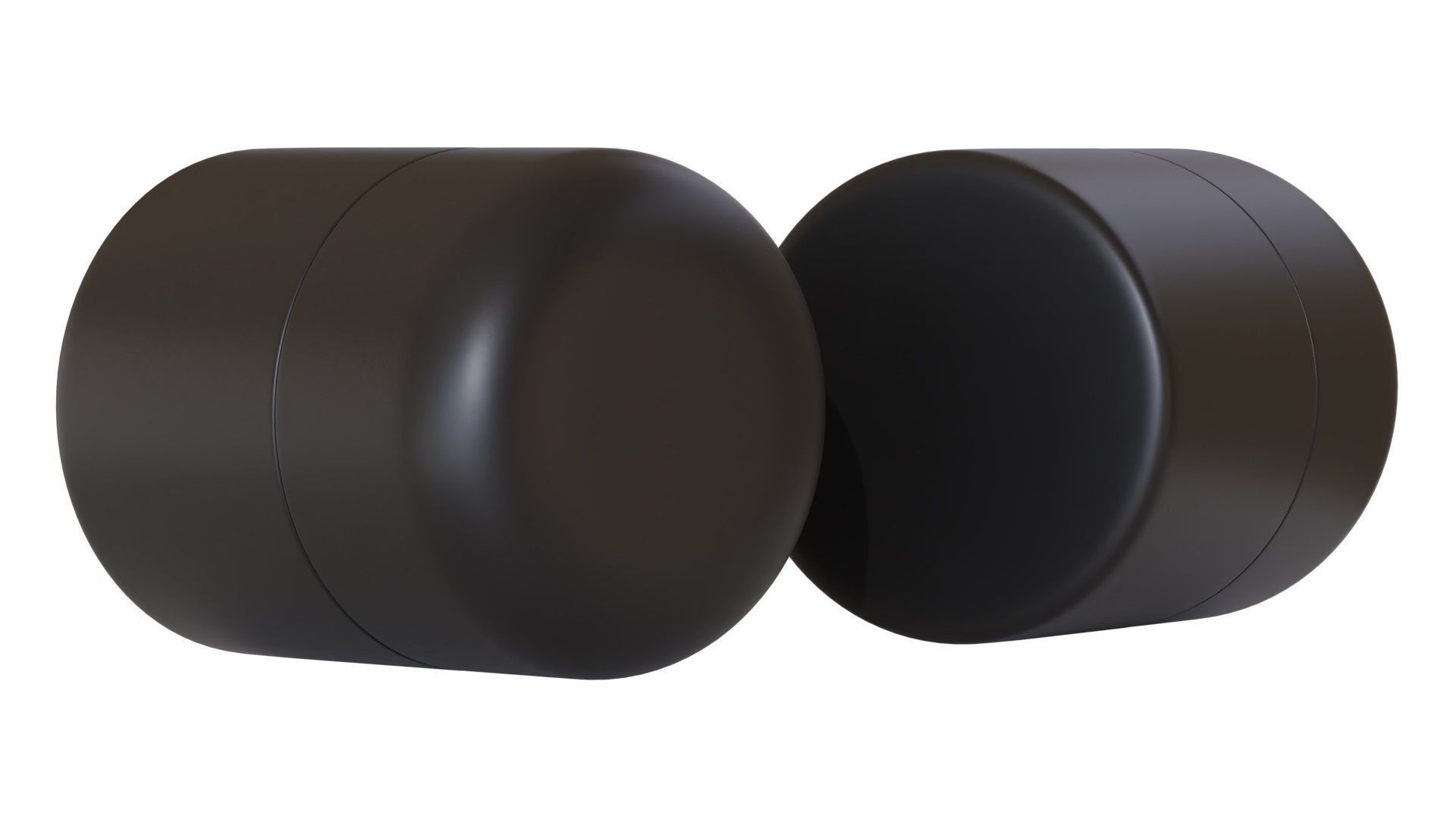 Black Cosmetic Jar 04 3D model_3