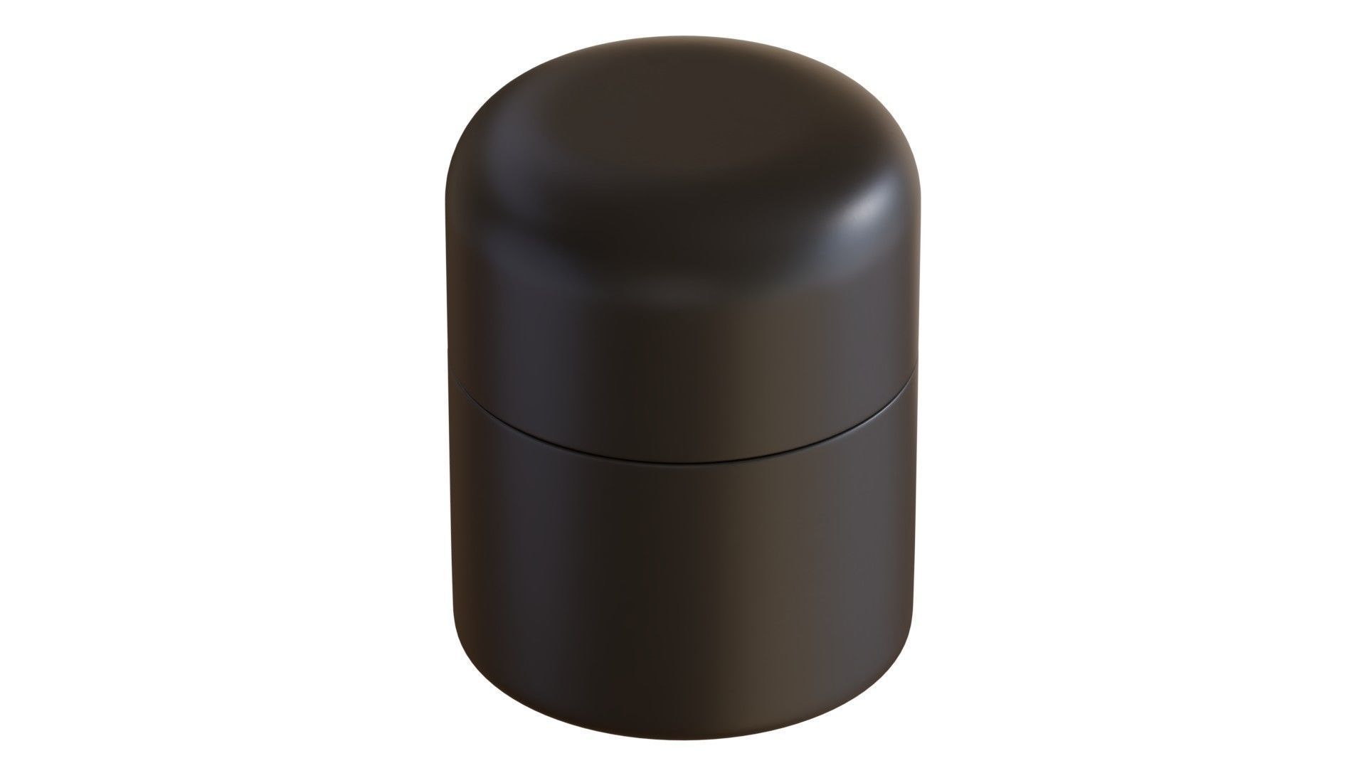Black Cosmetic Jar 04 3D model_2