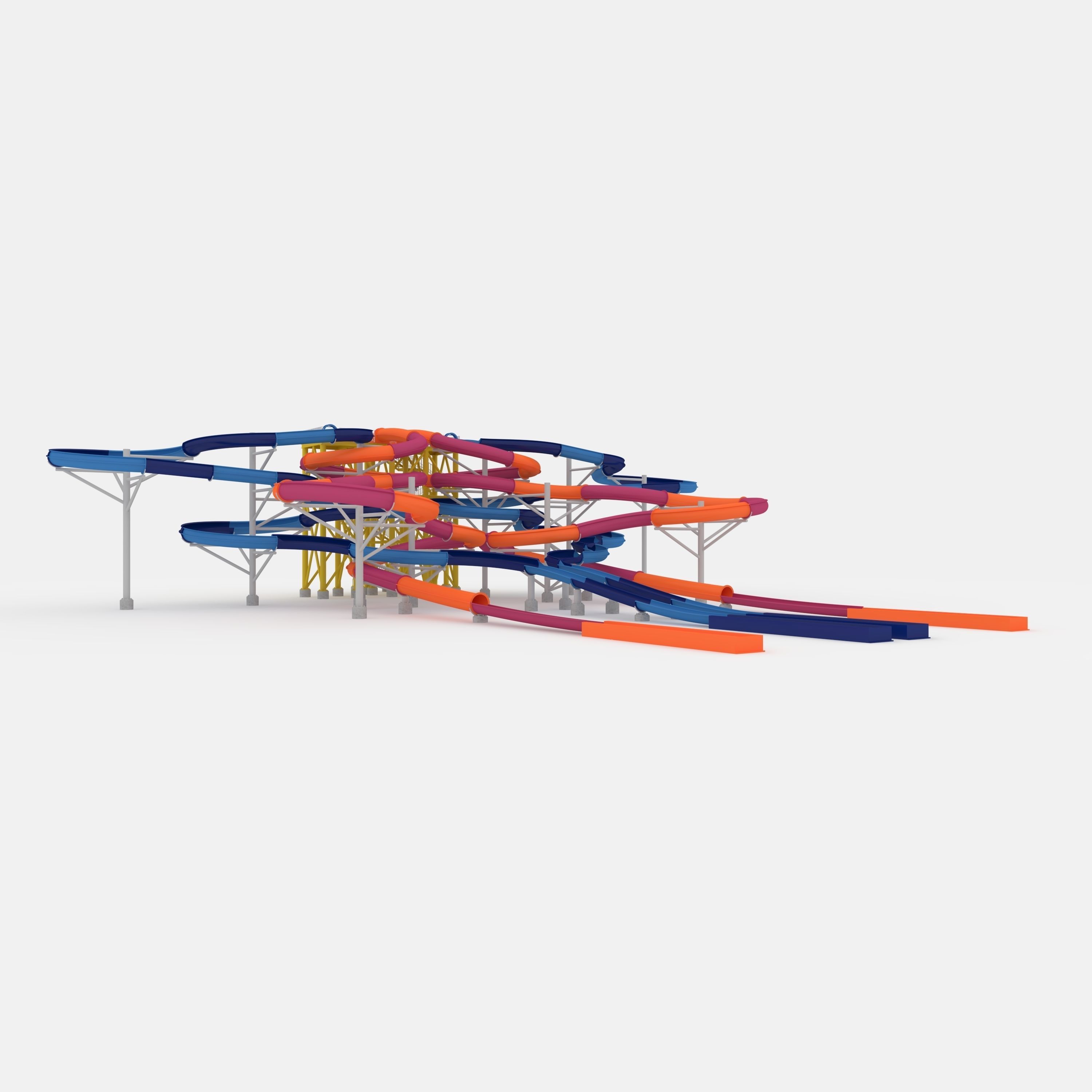 Waterpark Slide 9 3D model_2