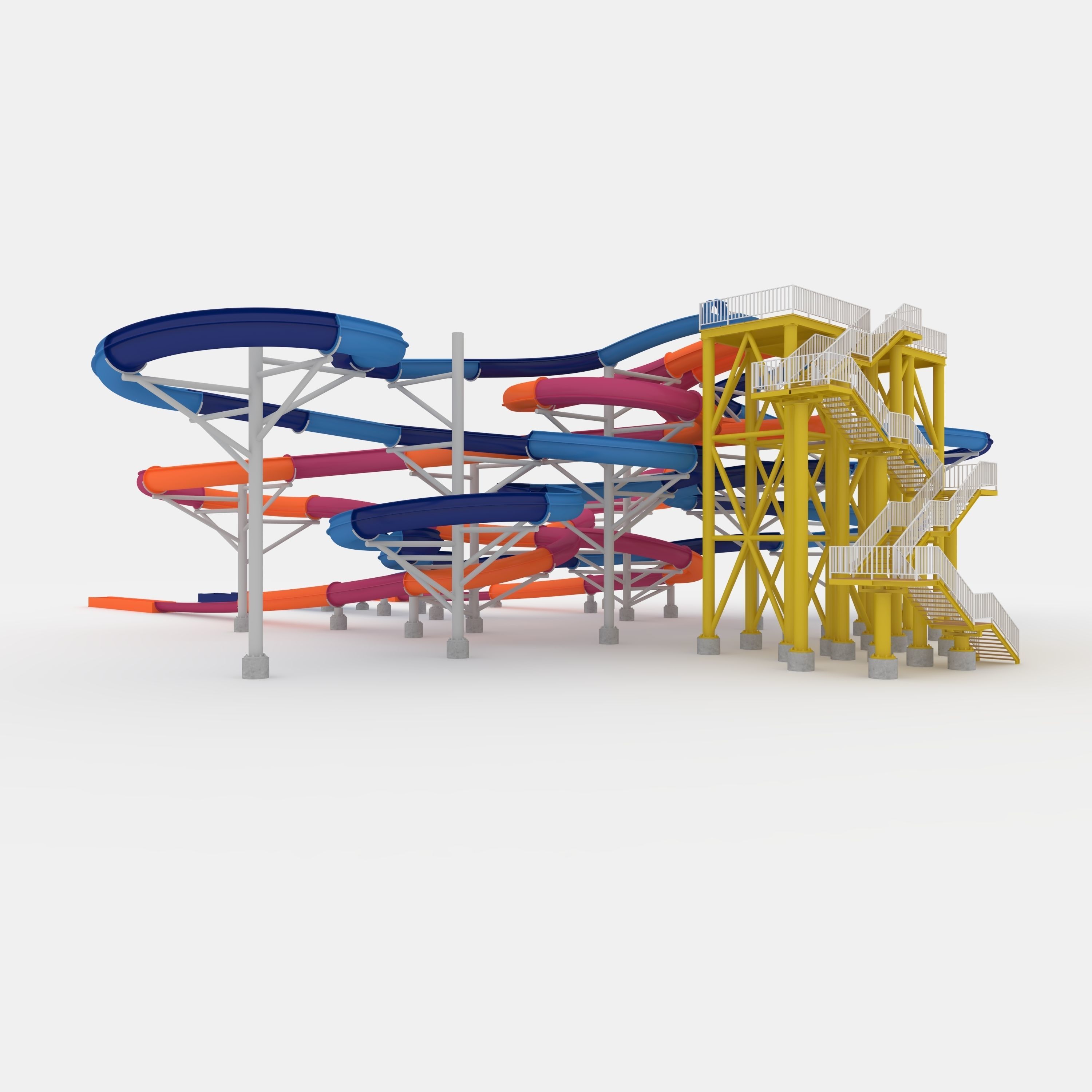 Waterpark Slide 9 3D model_10