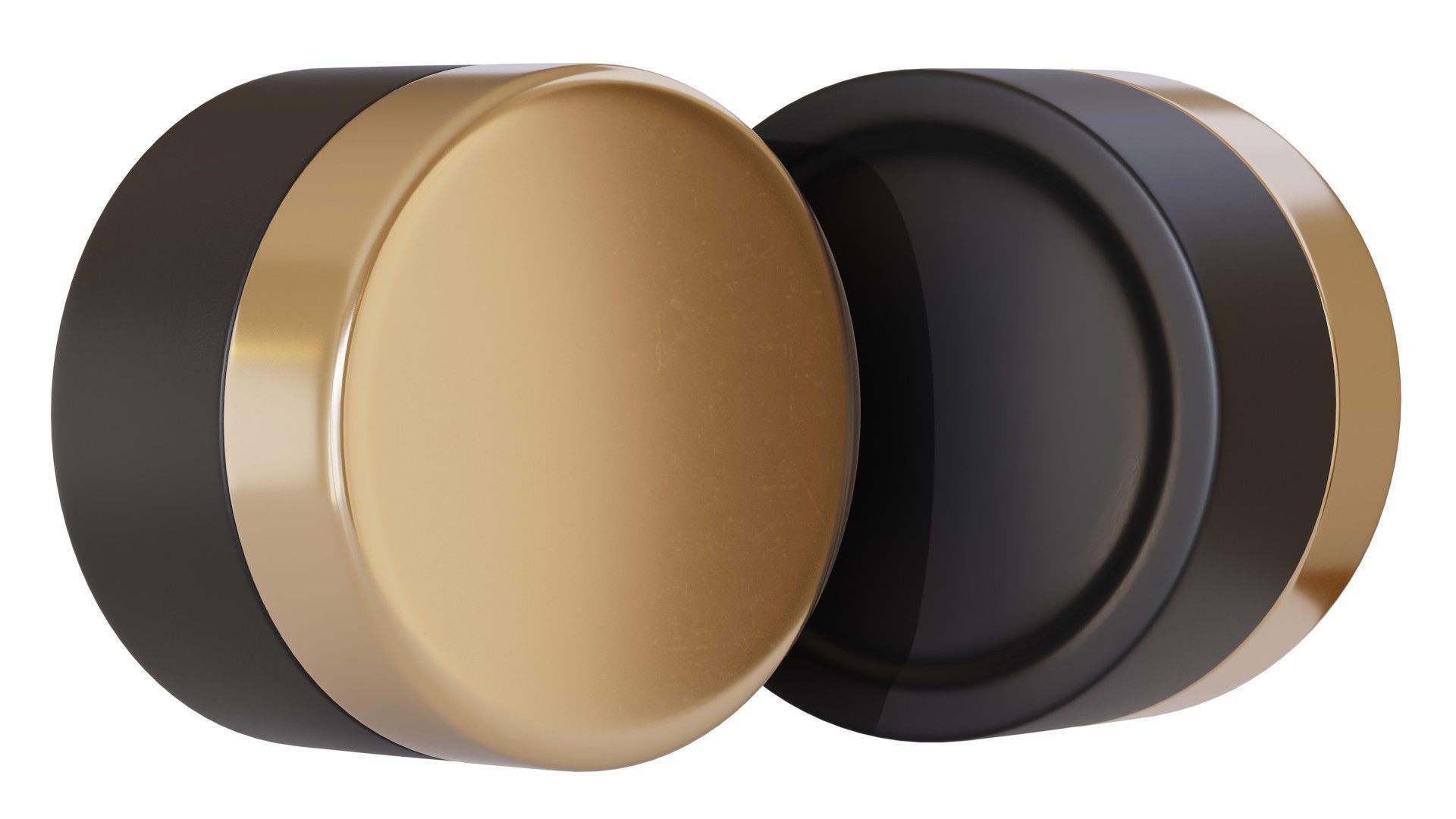 Black Cosmetic Jar 05 3D model_3