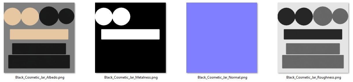 Black Cosmetic Jar 05 3D model_8