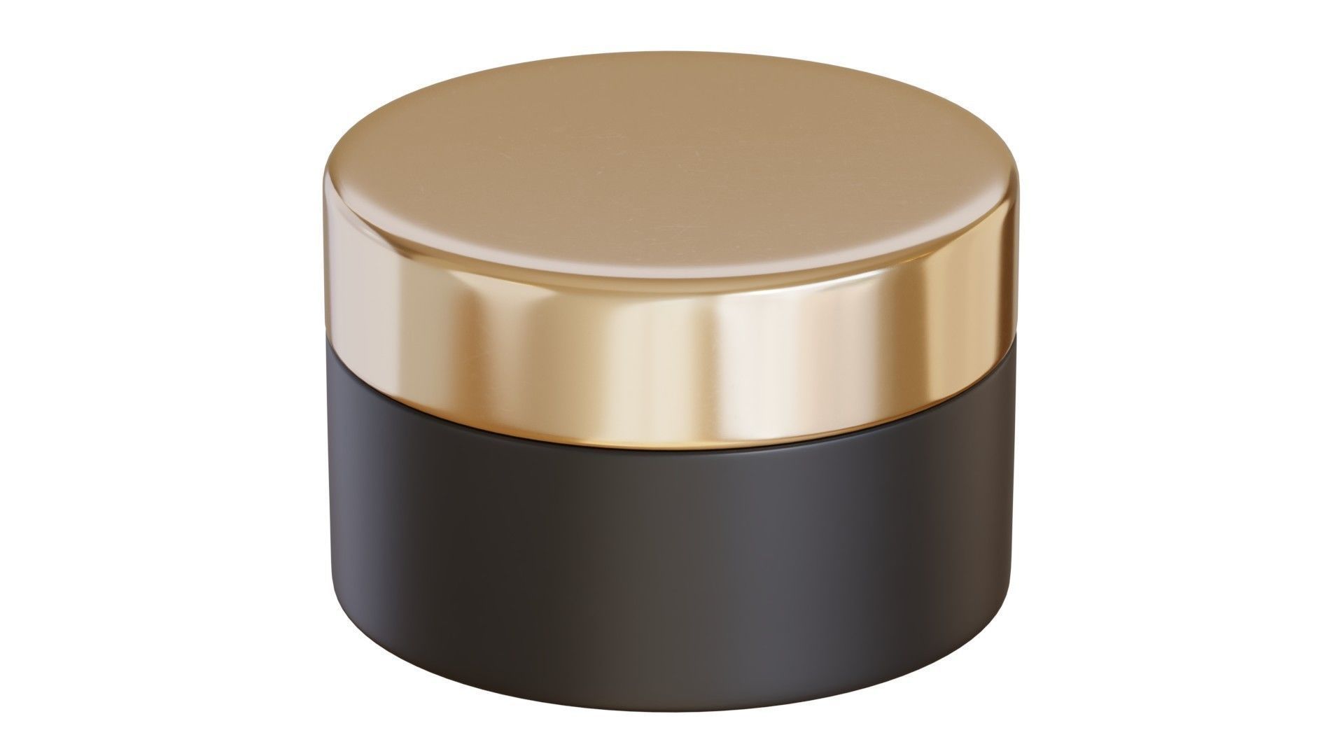 Black Cosmetic Jar 05 3D model_1