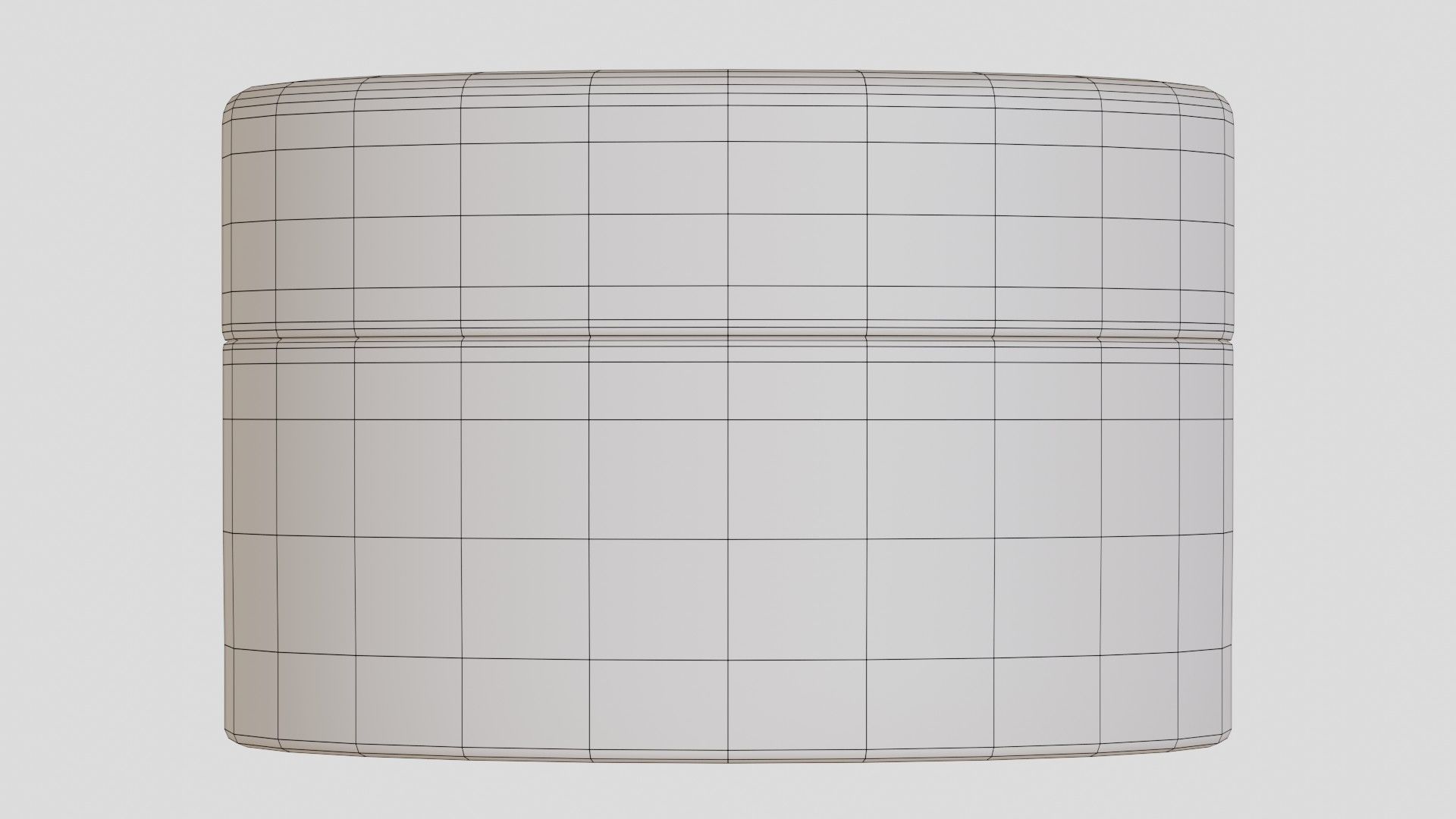 Black Cosmetic Jar 05 3D model_4