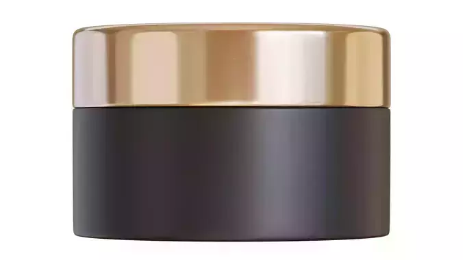 Black Cosmetic Jar 05 3D model