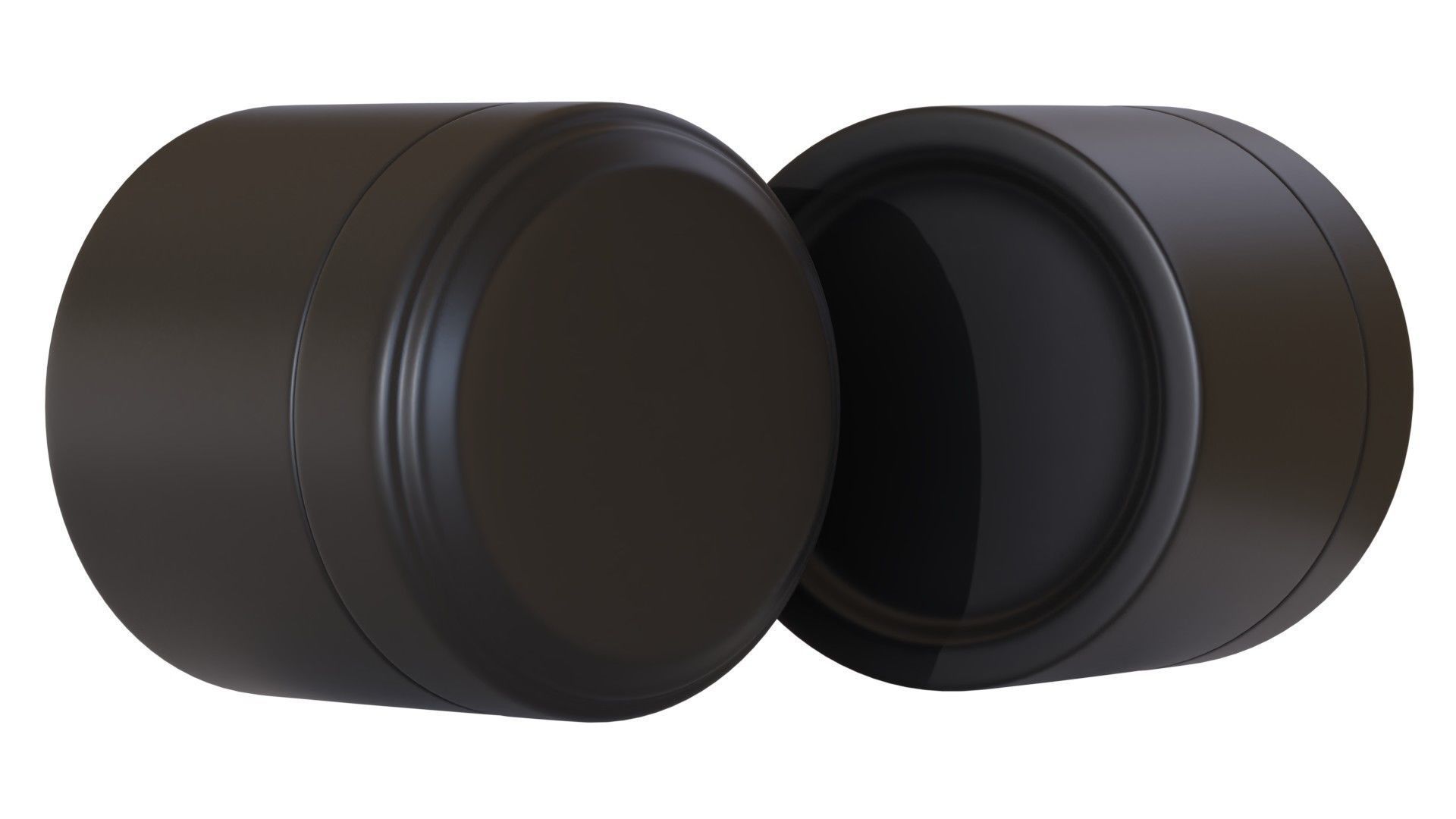 Black Cosmetic Jar 06 3D model_3