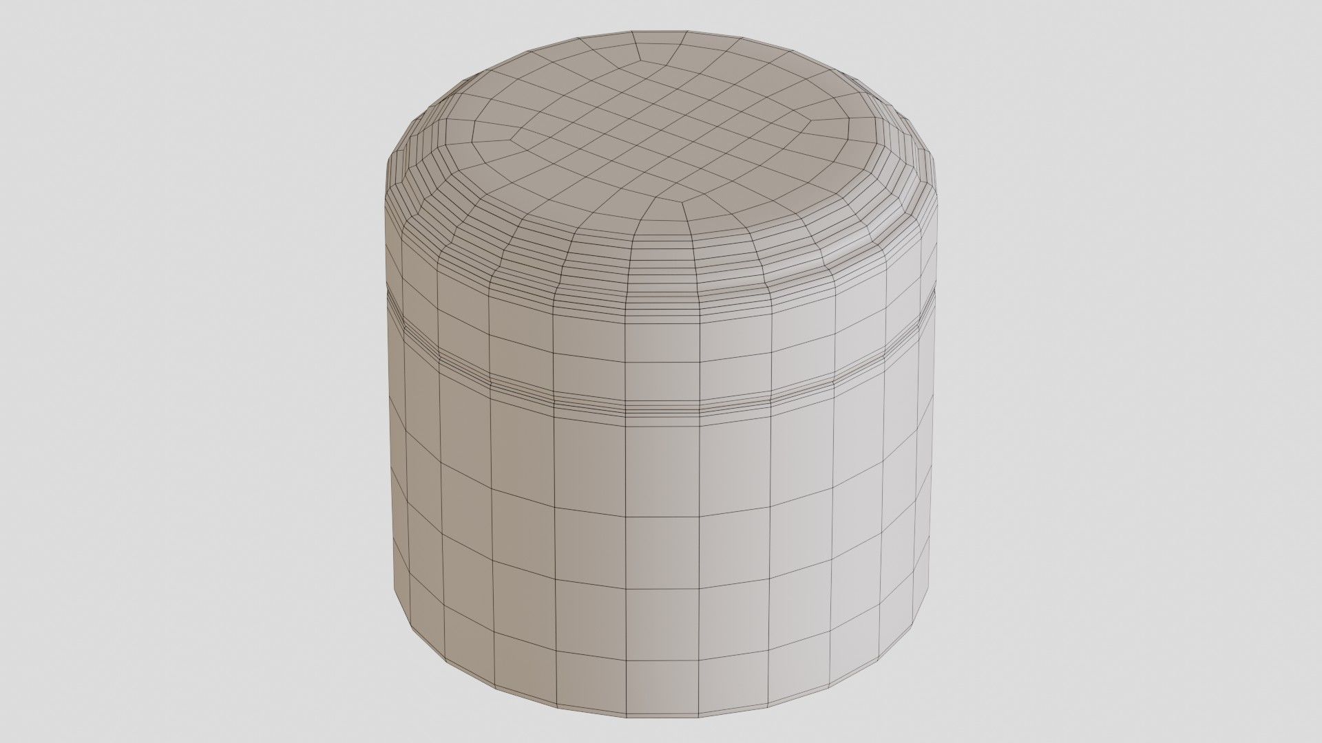 Black Cosmetic Jar 06 3D model_5