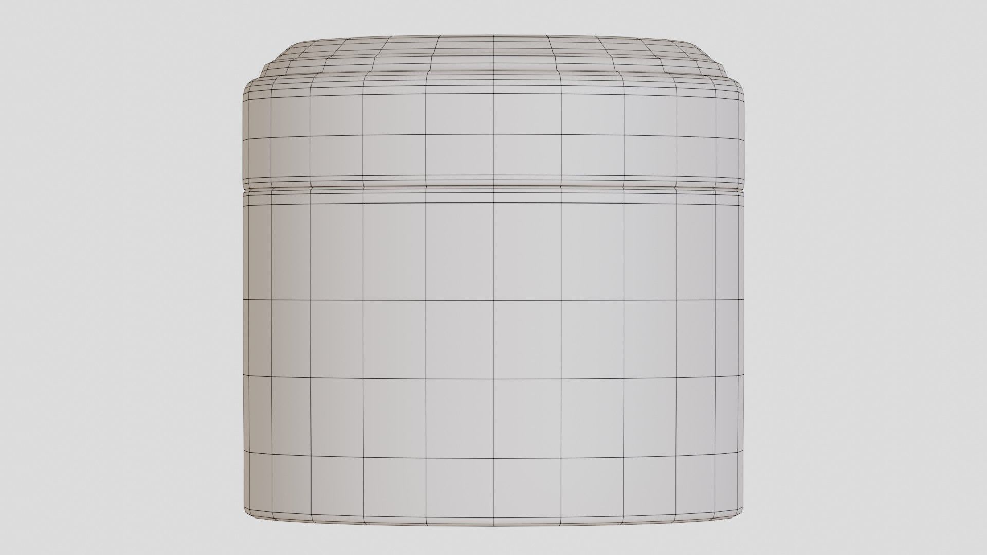 Black Cosmetic Jar 06 3D model_4